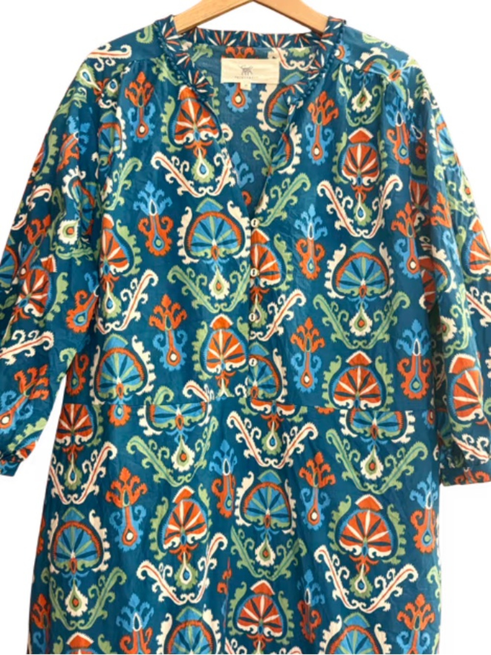 Printfresh Eclectic Ikat - Abigail Dress - Navy - Picture 6 of 7